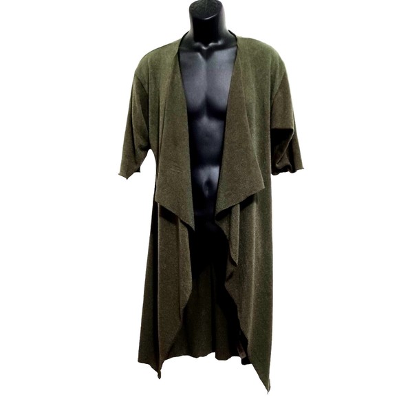 LuLaRoe Kimono Small  Green Long Cardigan Coverup Open Front Topper - Picture 1 of 7